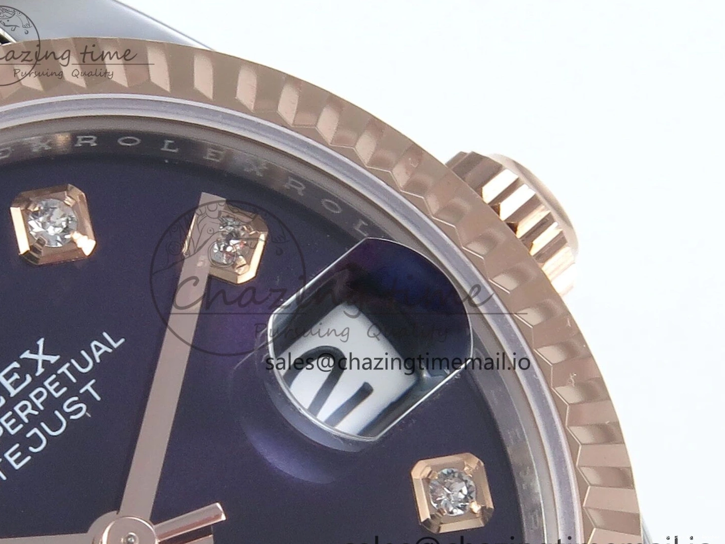 Good Copy Rolex Watches Best Purple 31 Oyster Bracelet ETA 278271 904L DateJust Edition Dial Diamonds on Steel SS 1:1 ARF 522 Premium RG 0103